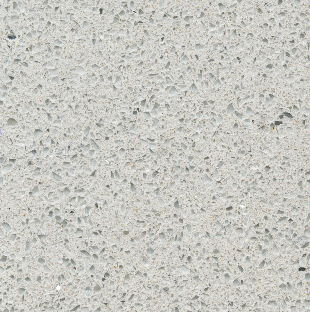 Stellar Snow quartz countertop close up